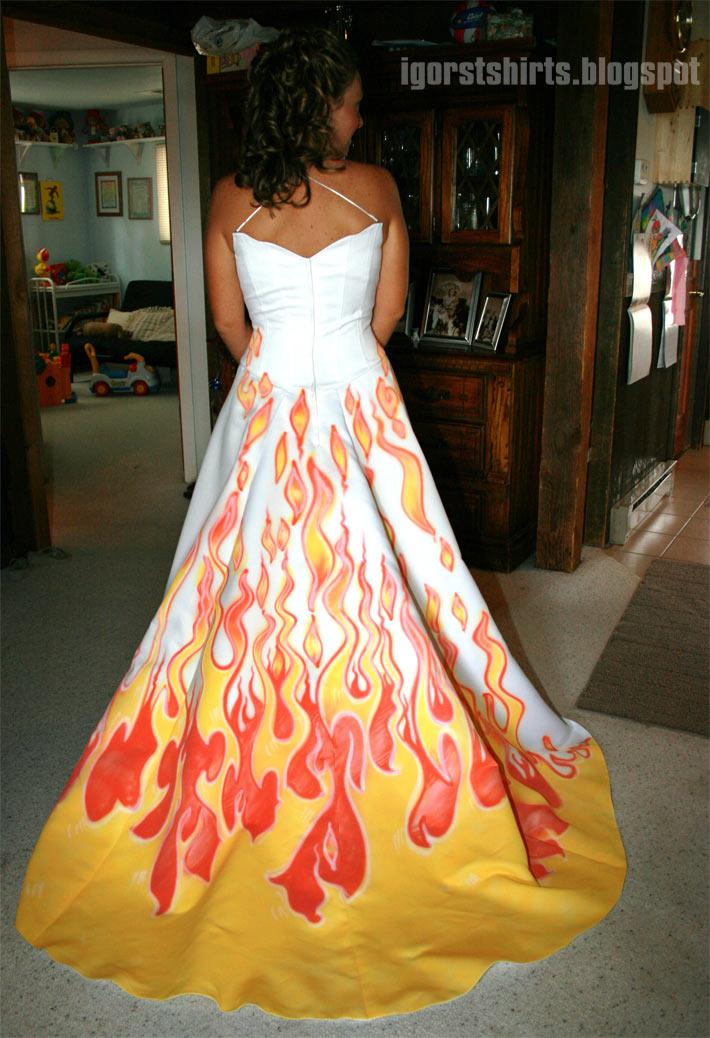 Airbrushed Wedding Dress